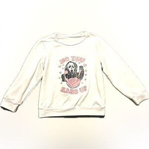 Girls Halloween “no you hang up” Sweatshirt size 6